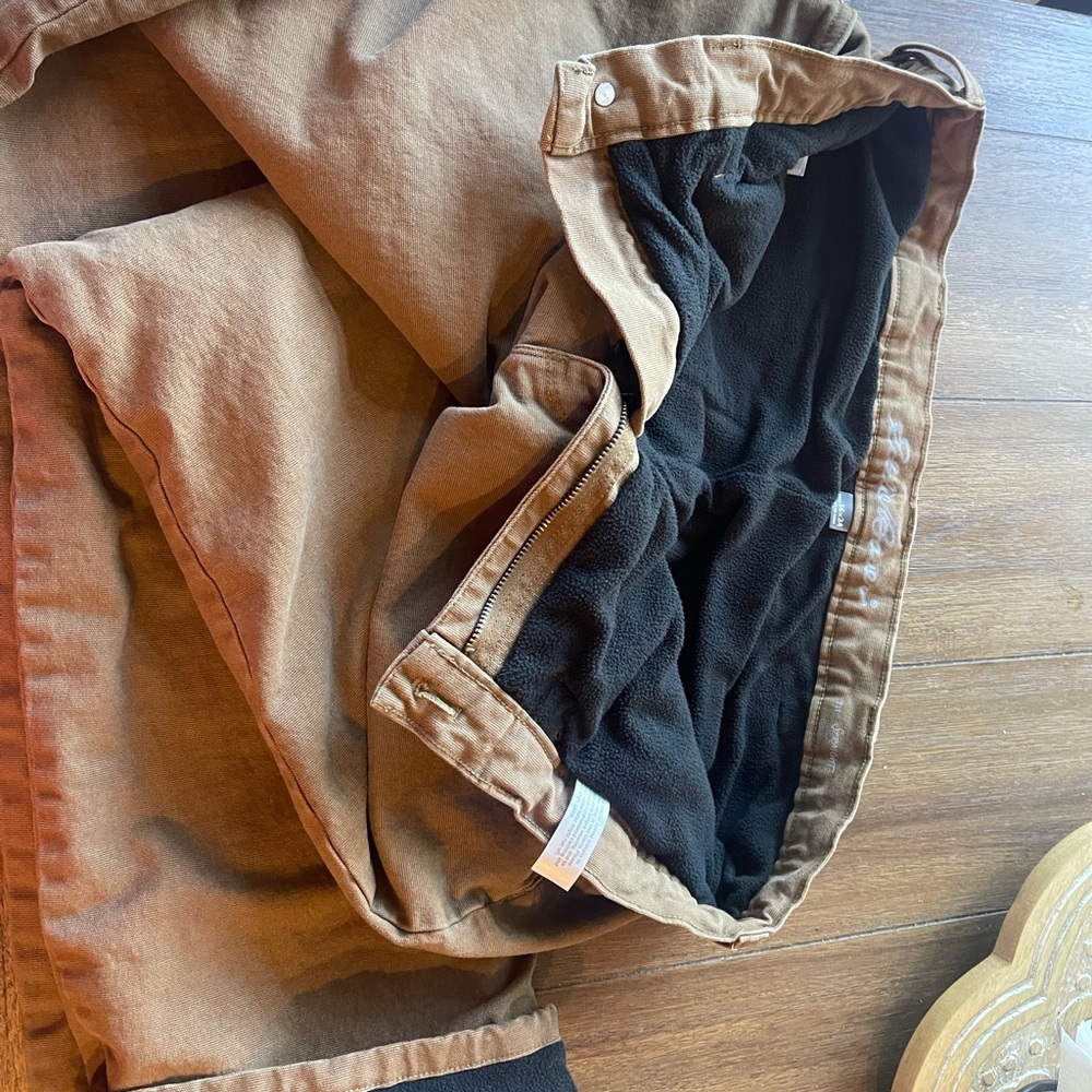 NWT tan fleece lined Eddie Bauer pants 36x32
